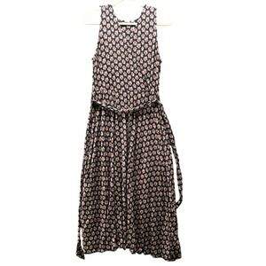 Gap Sleeveless Maxi Dress Size M Blue Red Floral Faux Wrap Jersey Knit A-Line